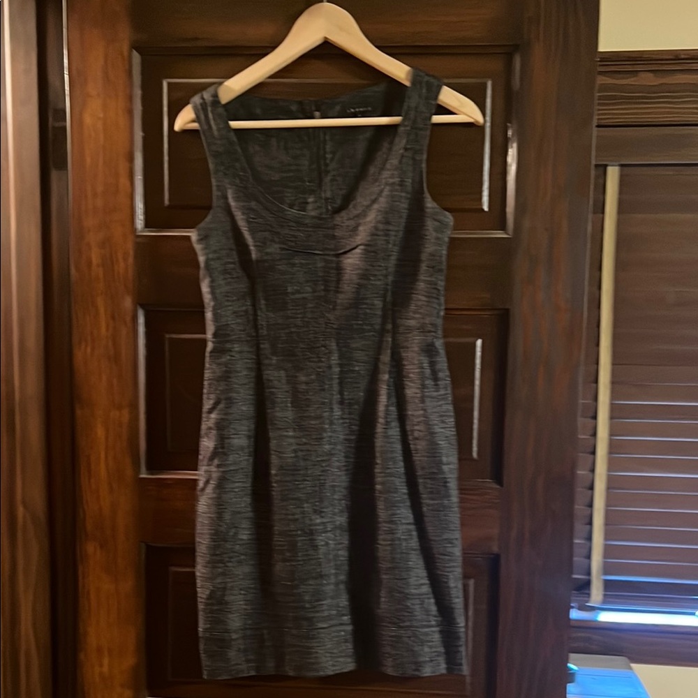 Theory Charcoal Gray Dress Sleeveless Scoop Neck